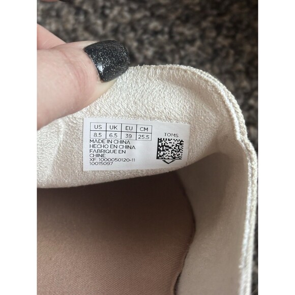 Tom’s Canvas Slip-on Espadrilles Flats Tan Canvas With Colorful Trim Size 8.5 - Picture 7 of 7